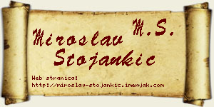 Miroslav Stojankić vizit kartica